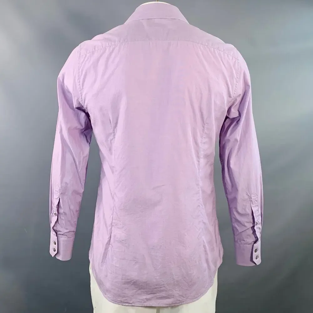 GUCCI Size L Purple Cotton Button Up Long Sleeve Shirt